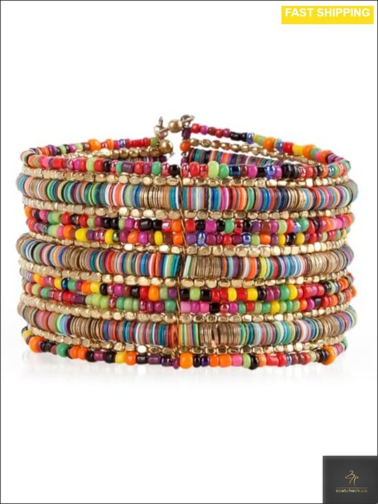 Jewelry - Boho Cuff Bracelet Beaded Adjustable Stackable Women Jewelry
